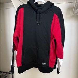 Hollister Black, Red, and White Hoodie. Size XL.